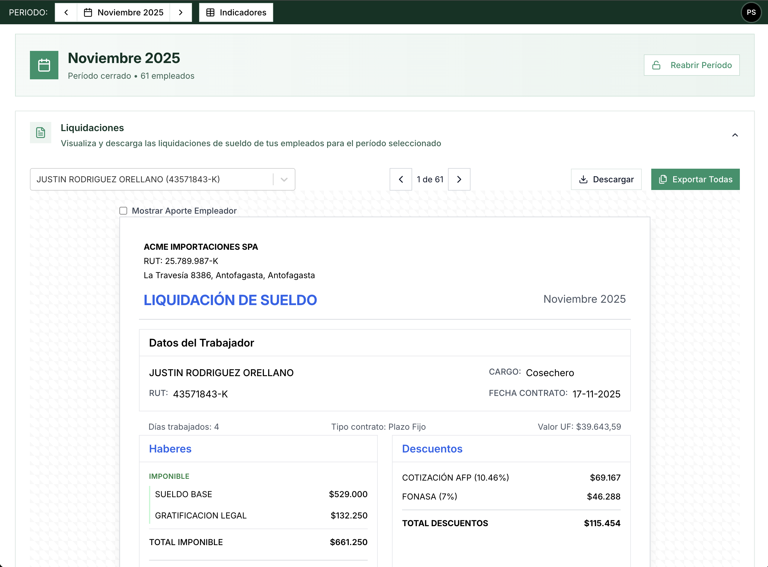ContadorPro Dashboard Interface